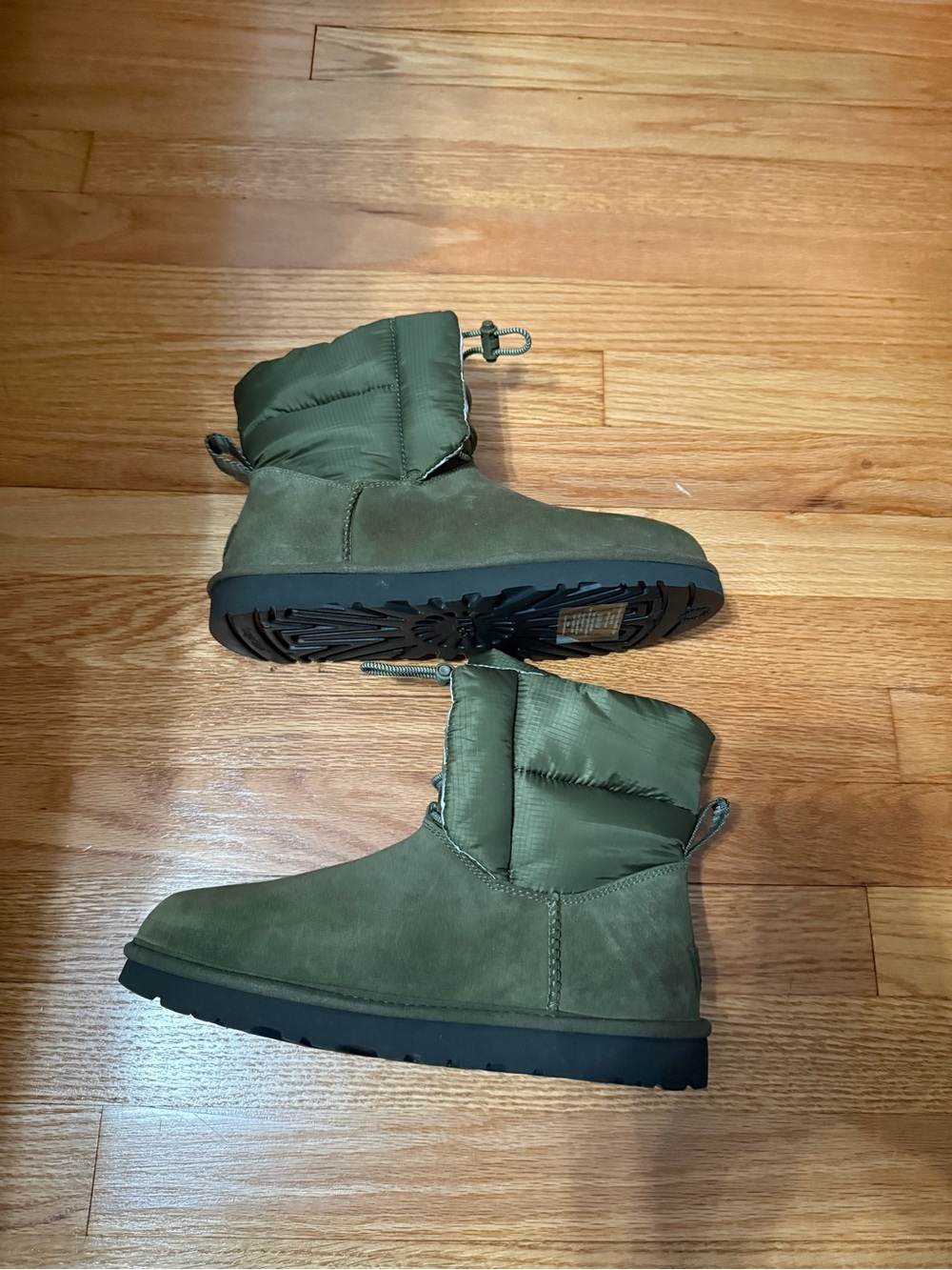 UGG Olive Green Puffer Ankle Boots